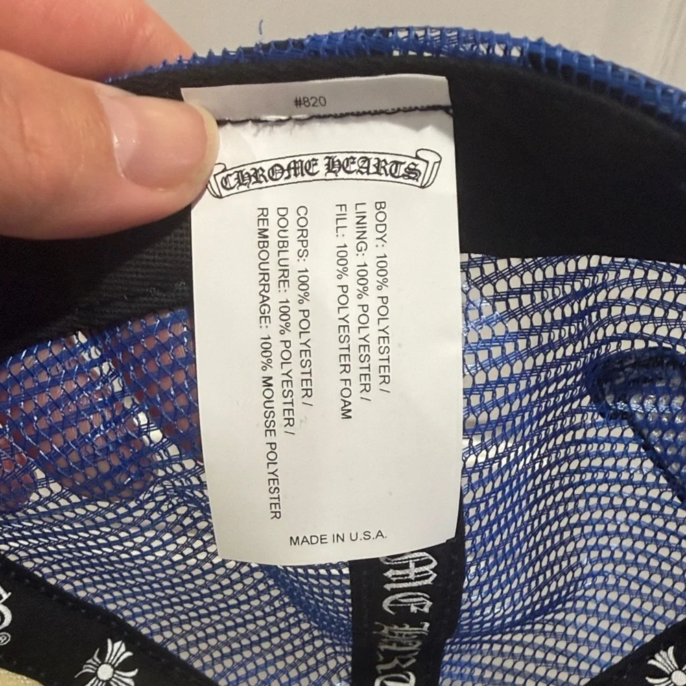 Chrome Hearts Blue White and Red Trucker Hat - Picture 5 of 6